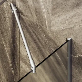 Шторка на ванну MaybahGlass MGV-93-5у 70см хром матовый